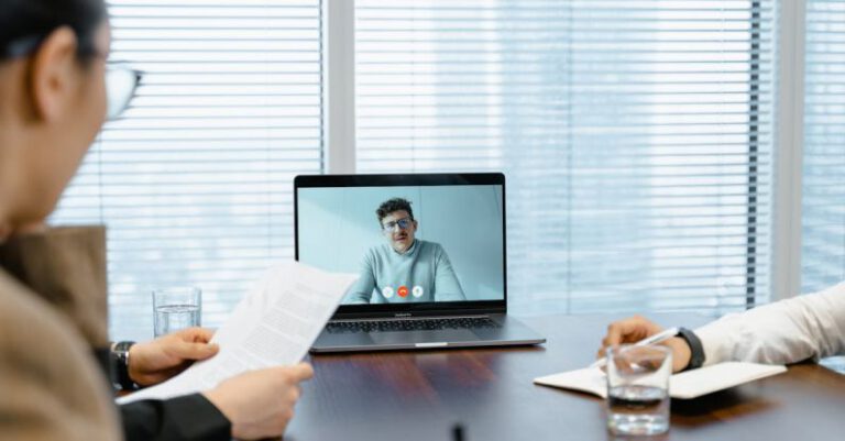 Virtual Meeting Platforms - A Man in Virtual Meeting