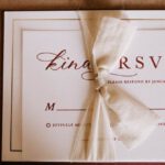 Special Requests - Invitation card with the inscription tied with ribbon