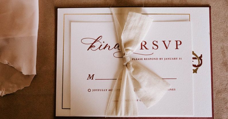 Special Requests - Invitation card with the inscription tied with ribbon