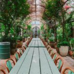 Hosting - Green Wooden Table With Chairs