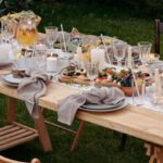 After-Dinner Drinks - Food on Brown Wooden Table With Chairs and Plates